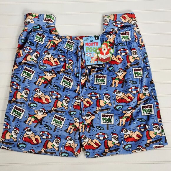 Main & Local Men's Santa North Pool Party Jogger Style Pajama Pants Size L NWT - Picture 2 of 11